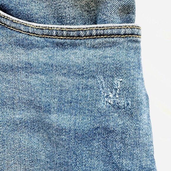 NWT LAUREN CONRAD Women High Rise Stretch Fringe Denim Cut Off Shorts Plus 24W - Picture 4 of 8